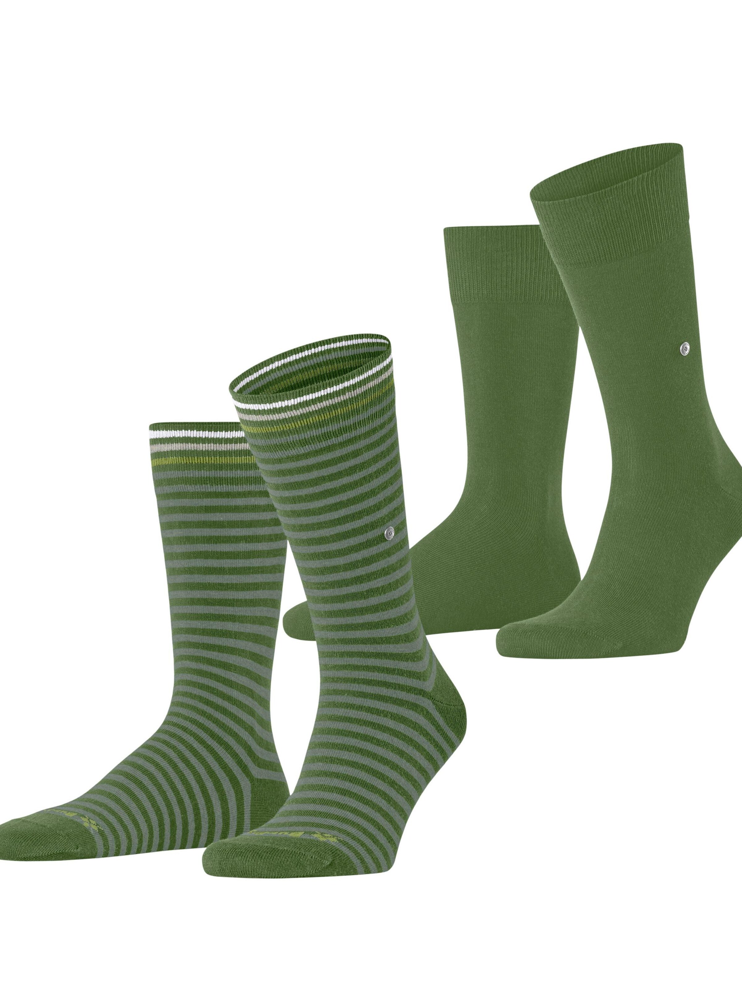 BURLINGTON Socks 'Everyday Stripe 2-Pack' in Green: front