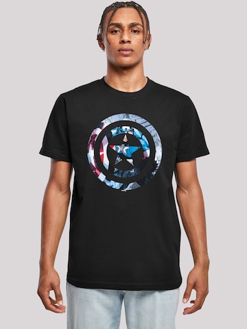 F4NT4STIC Shirt 'Captain America' in Zwart: voorkant