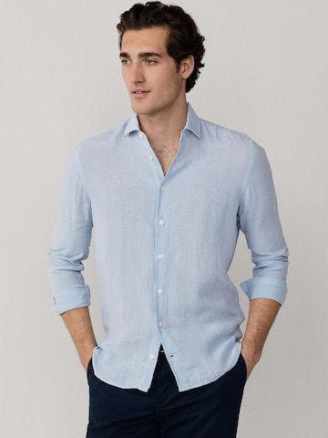 Hackett London Regular Fit Hemd in Blau