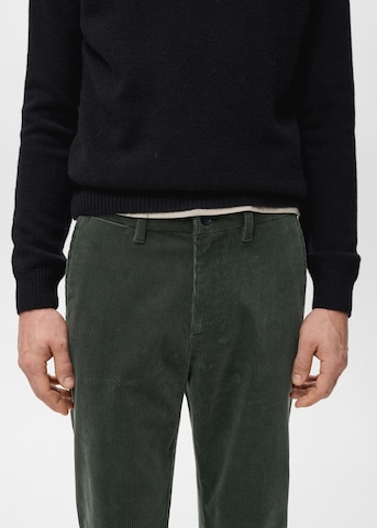 MANGO MAN Slim fit Pants 'Berdam' in Green