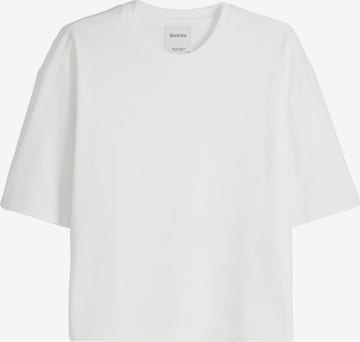 Bershka Koszulka w kolorze biały: przód