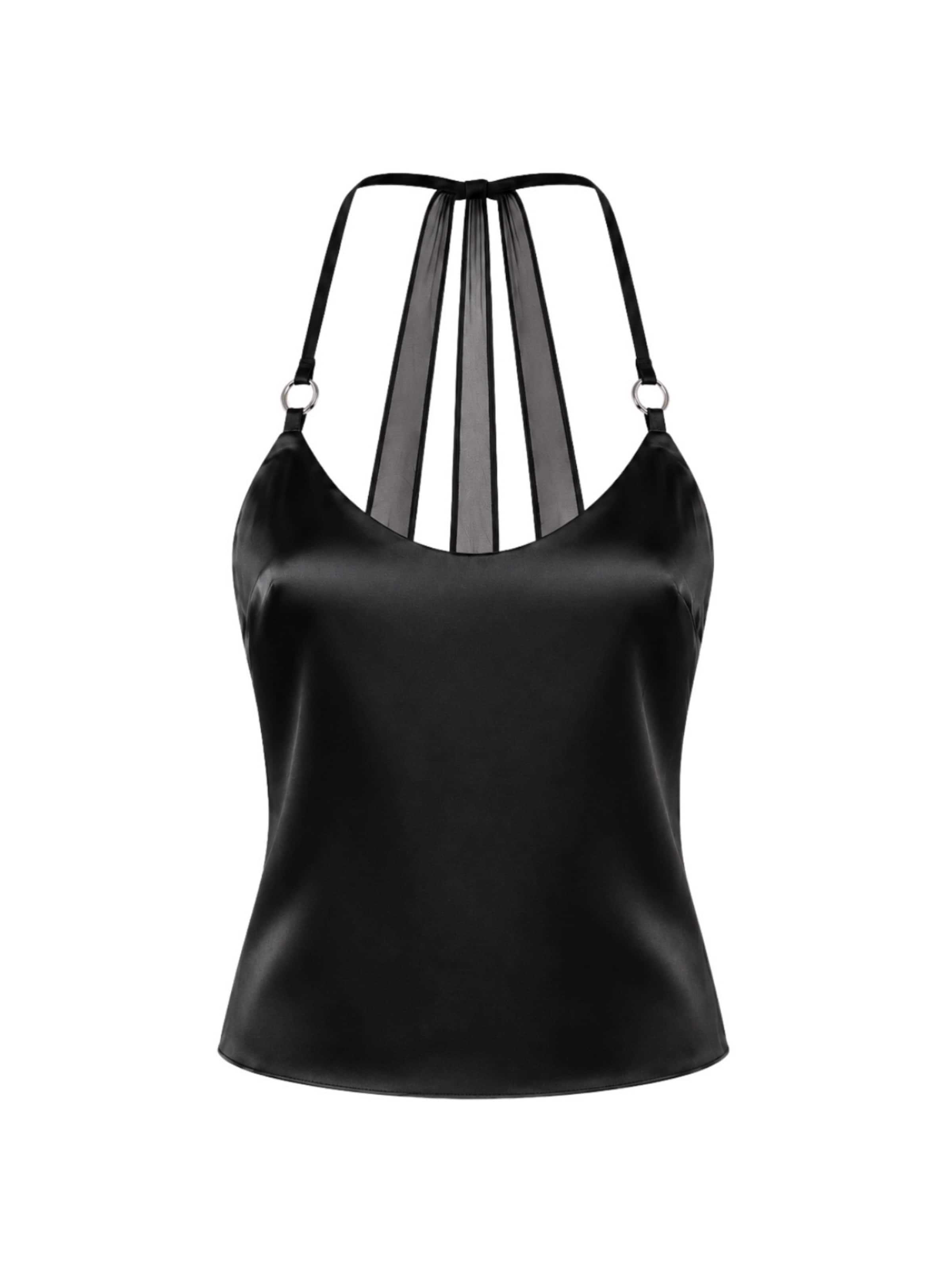 OW Collection Top 'LINDSEY' in Black: front