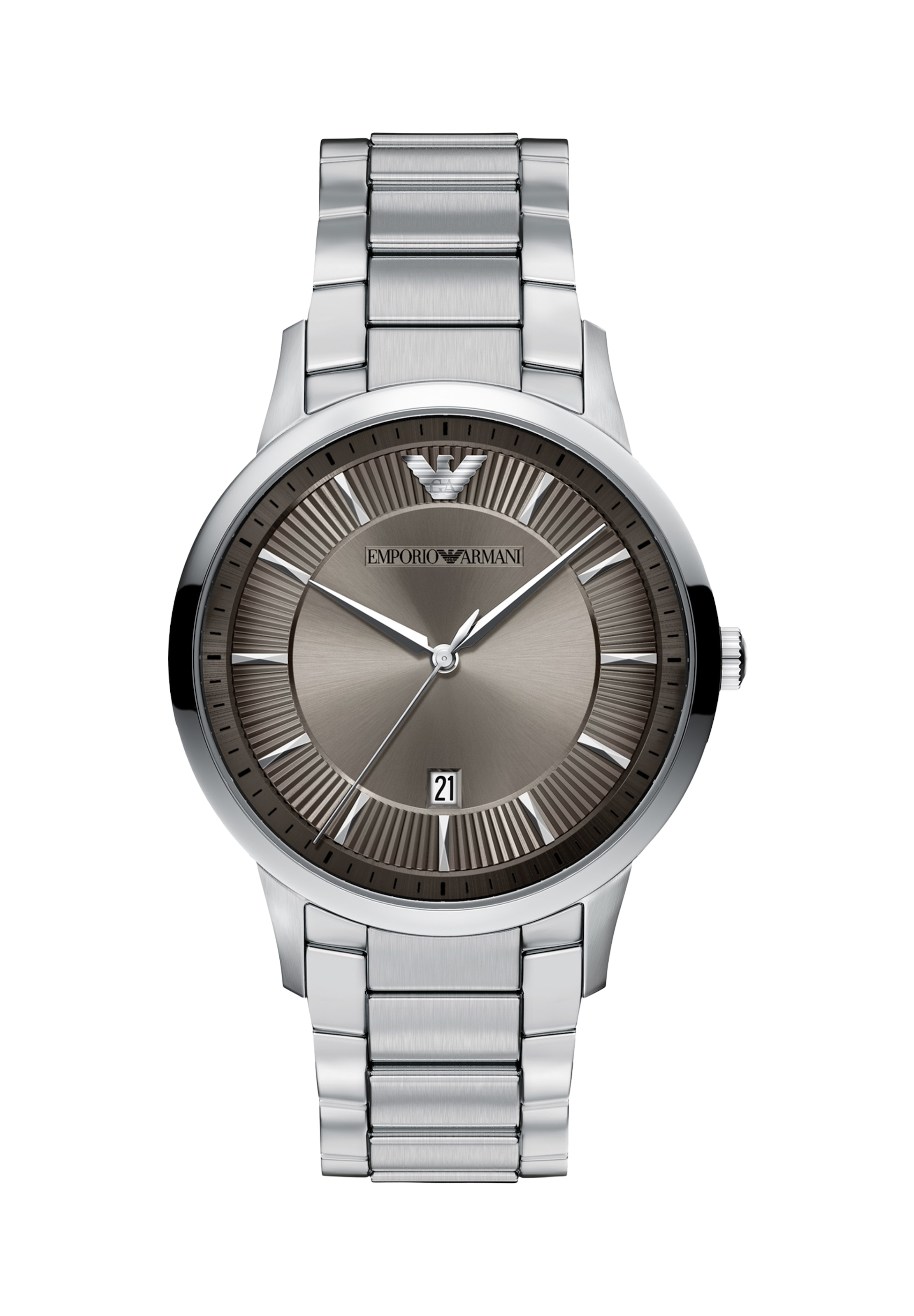 Emporio Armani - Reloj analógico en plata: frente