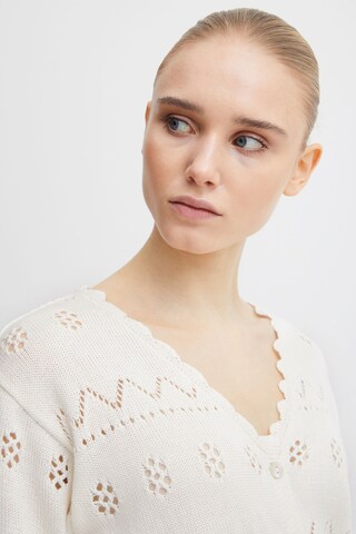 ICHI Knit cardigan 'LALUHA CA2' in White