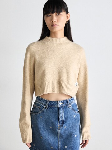 HUGO Pulover 'Sellen' | bež barva: sprednja stran