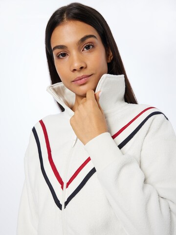 Superdry Fleece Jacket 'Chevron' in White