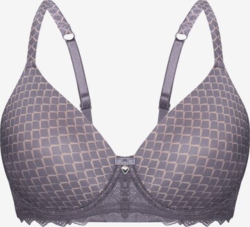 sassa T-shirt Bra in Grey: front