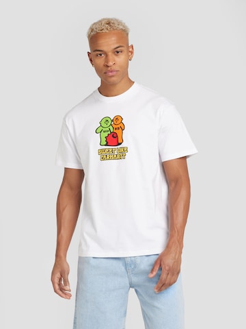 Carhartt WIP - Camiseta 'Gummy' en blanco: frente
