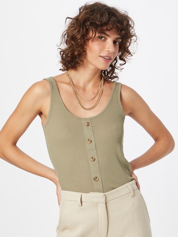 Stitch and Soul Top in Green: front