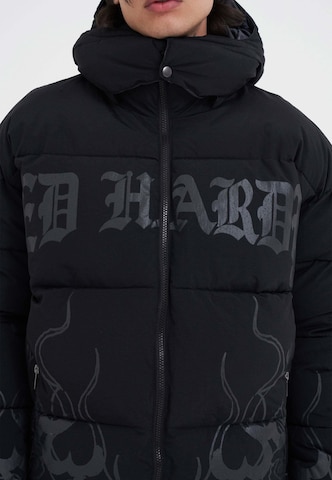 Ed Hardy Зимно яке 'Flaming Rose' в черно