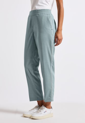 STREET ONE Slimfit Bügelfaltenhose in Blau