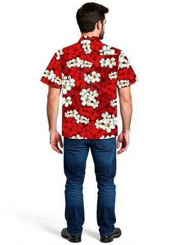 Hawaiihemdshop.de Regular fit Overhemd '"Classic Red"' in Rood