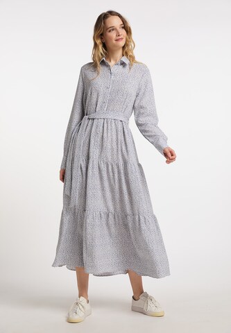 DreiMaster Vintage Shirt Dress in Blue: front