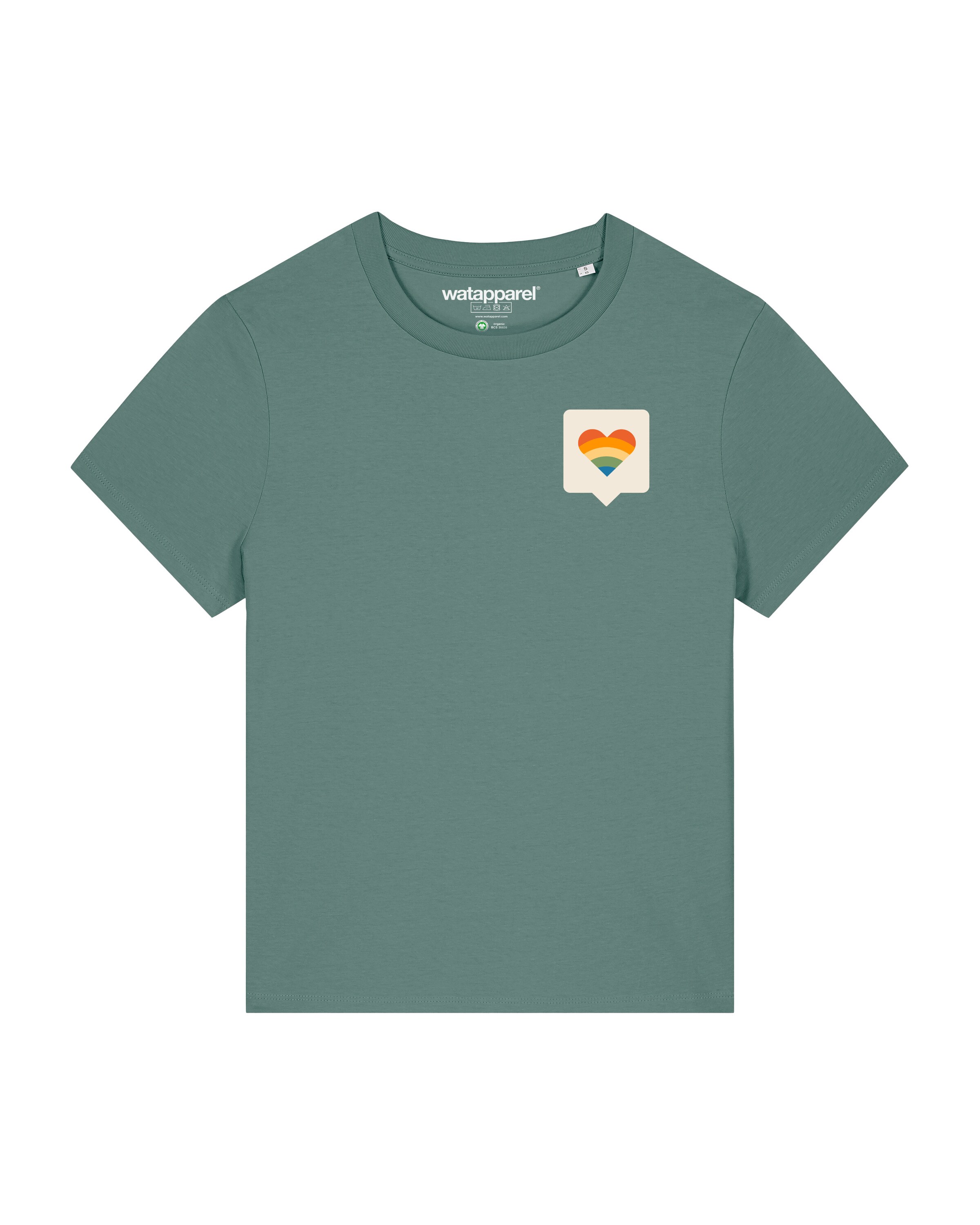 T-shirt 'Von Herzen' Watapparel en vert : devant