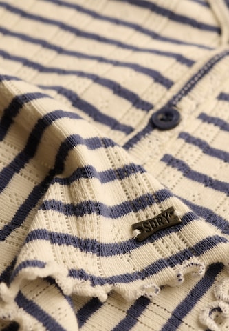 Superdry & Co Knit Cardigan 'Athletic Essential' in Blue