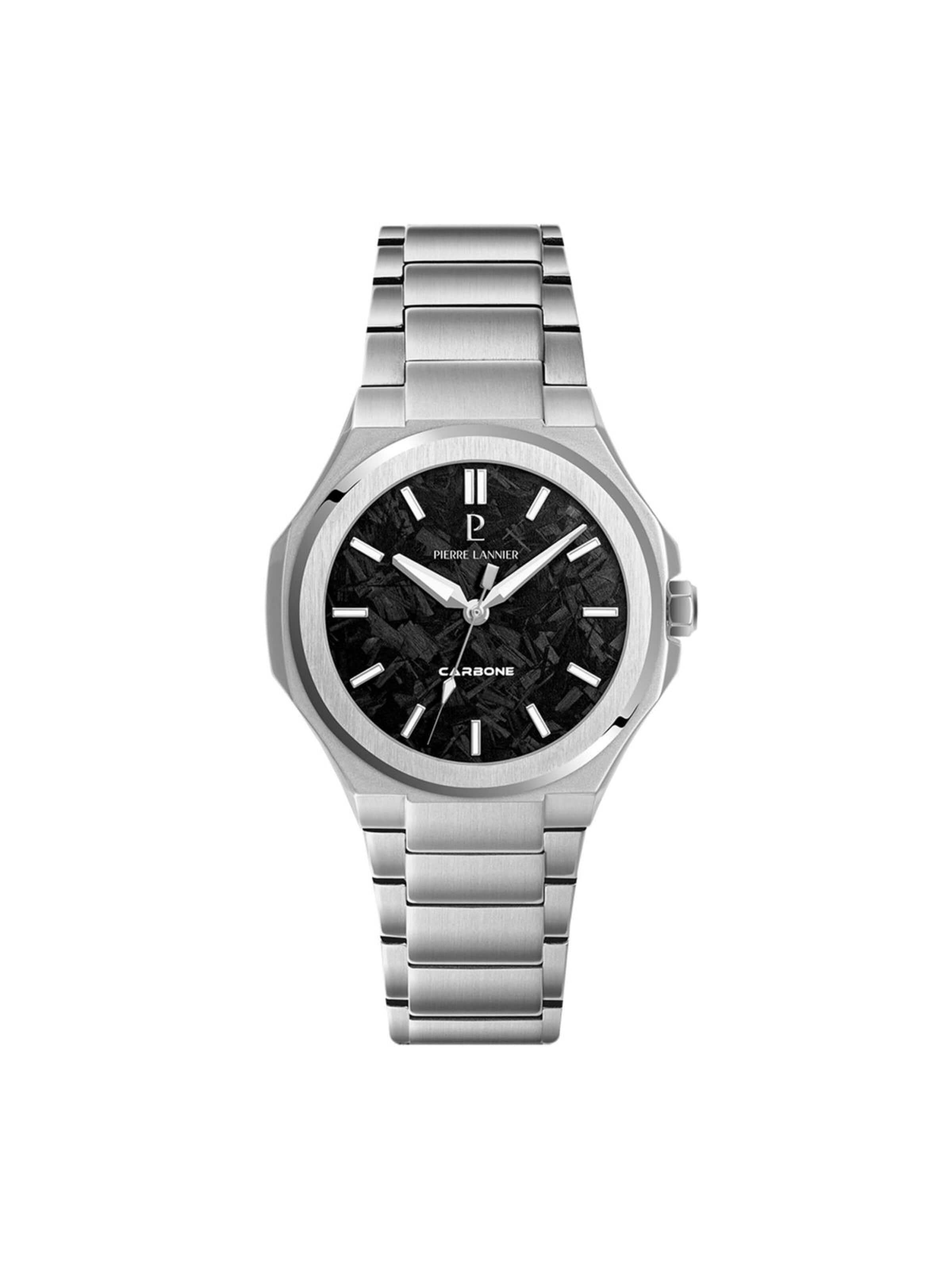 Montre à affichage analogique Pierre Lannier en noir : devant