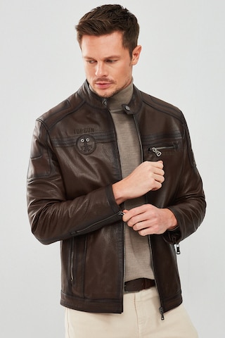 Derimod Between-Season Jacket 'Genuine' in Brown