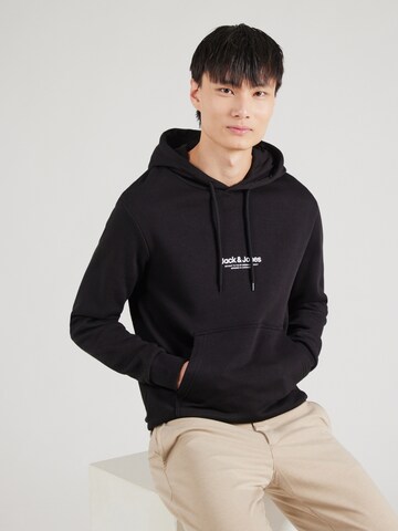 JACK & JONES Sweatshirt 'JWHVESTERBRO' in Schwarz: Vorderseite