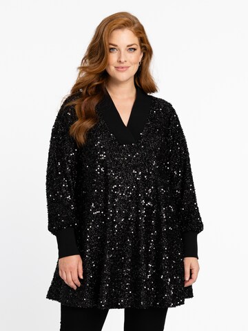 YOEK Tunic in Black: front