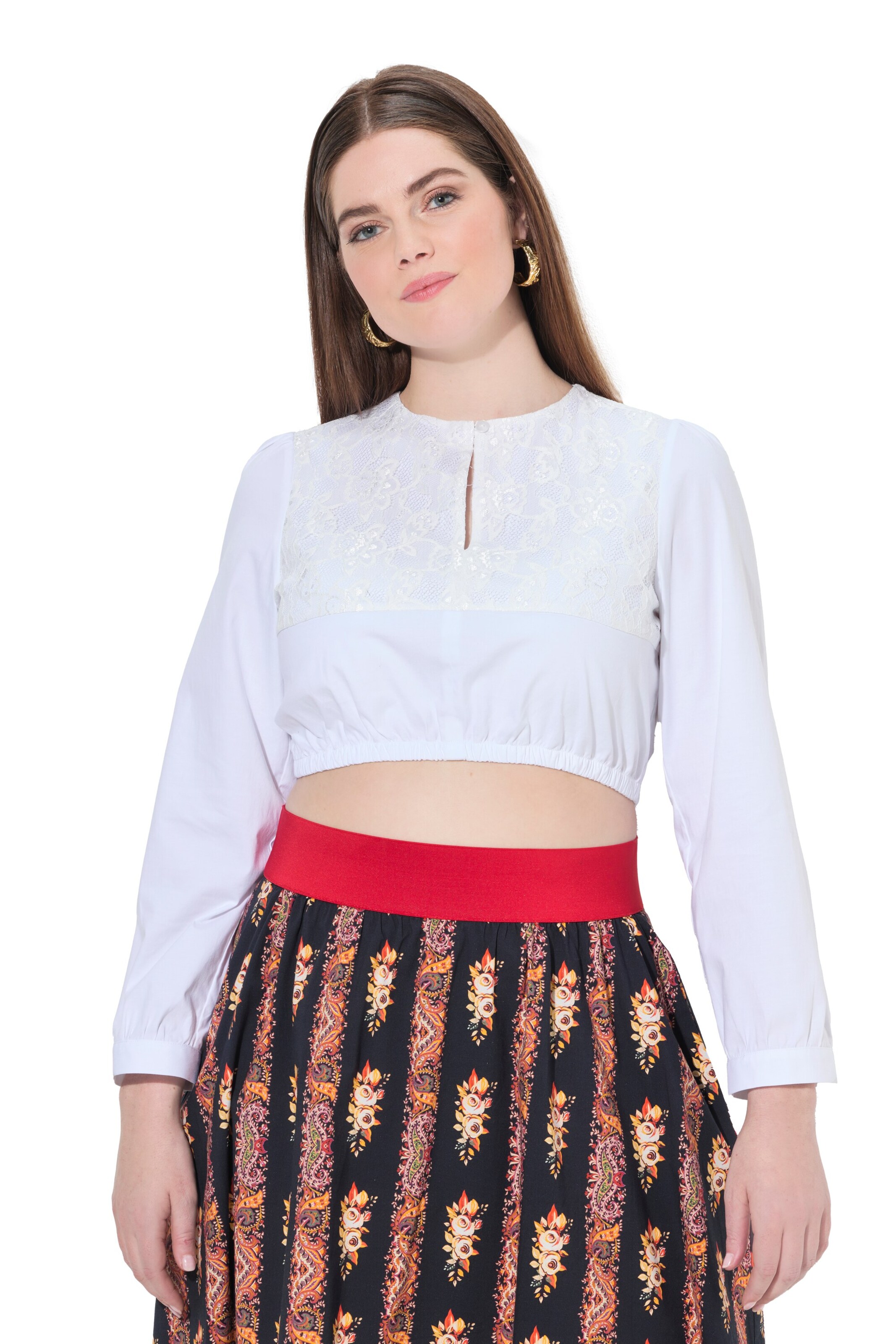 Ulla Popken Blouse in Wit: voorkant