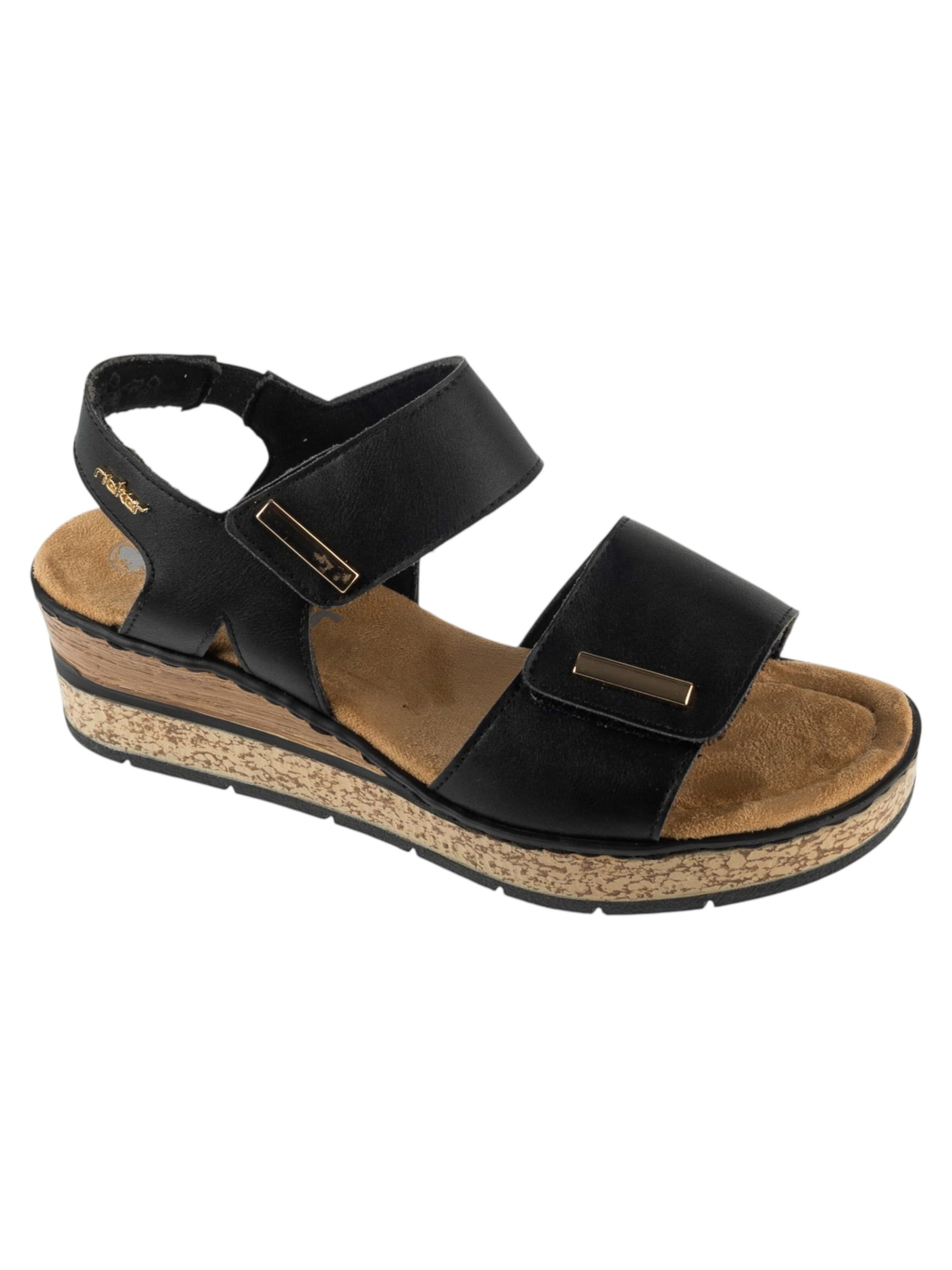 Sandales 'Rieker Sandals' Rieker en noir : devant