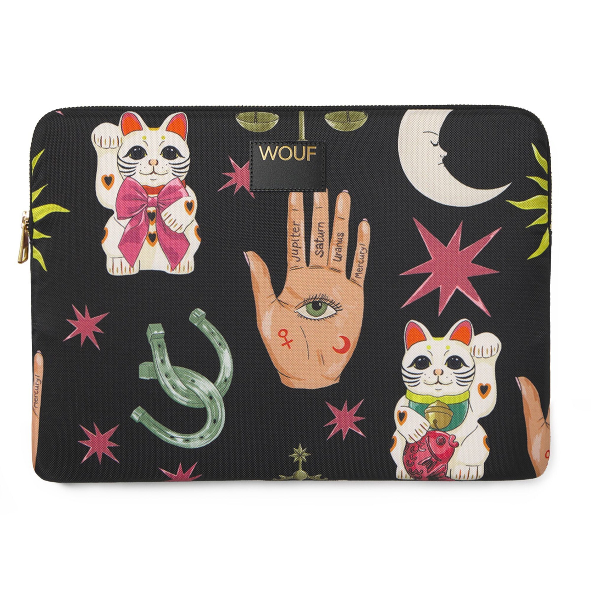 Borsa per laptop 'Daily' di Wouf in nero: frontale