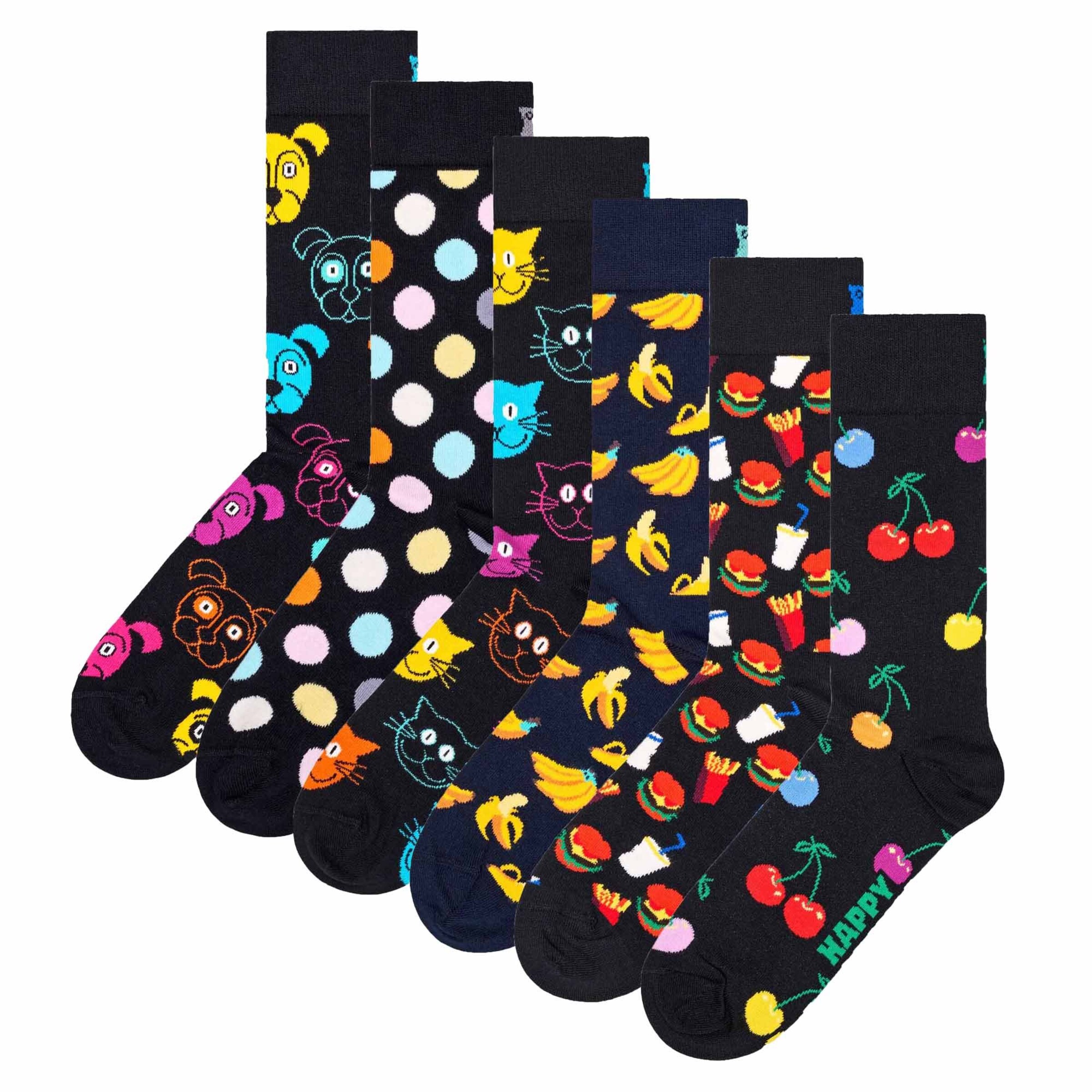 Chaussettes Happy Socks en noir : devant