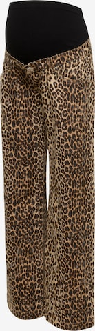 Vero Moda Maternity Wide leg Jeans in Brown: front