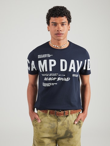 CAMP DAVID Tričko – modrá: přední strana