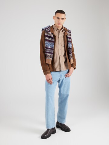 SELECTED HOMME Regular fit Overhemd 'SLHDAN' in Beige