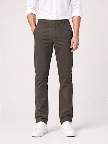 yazubi Slim fit Chino Pants 'Kyle' in Brown: front