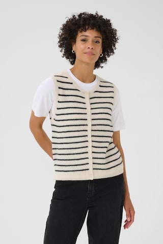 Part Two Strikvest i beige: forside