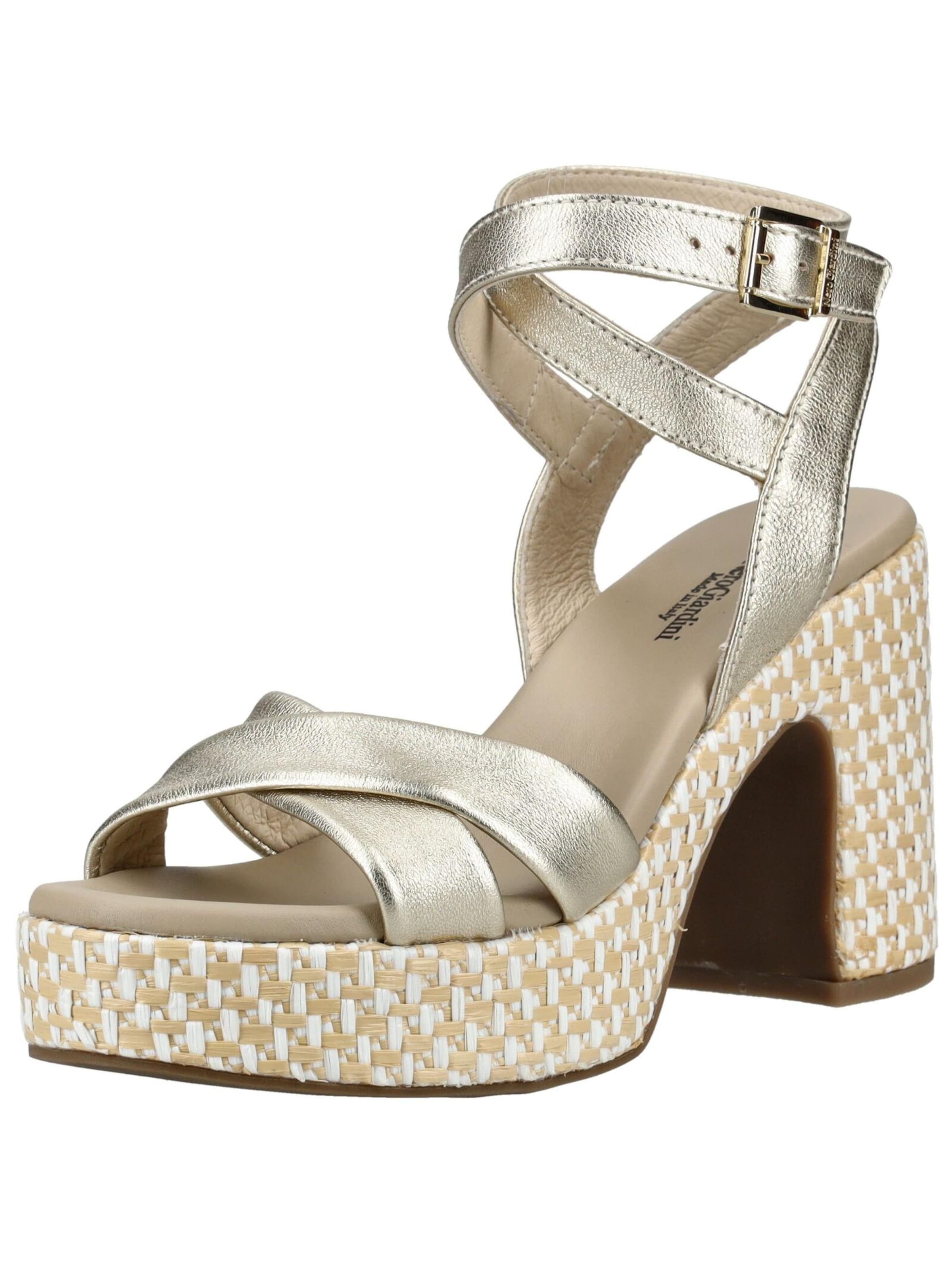 Sandalo di Nero Giardini in oro: frontale