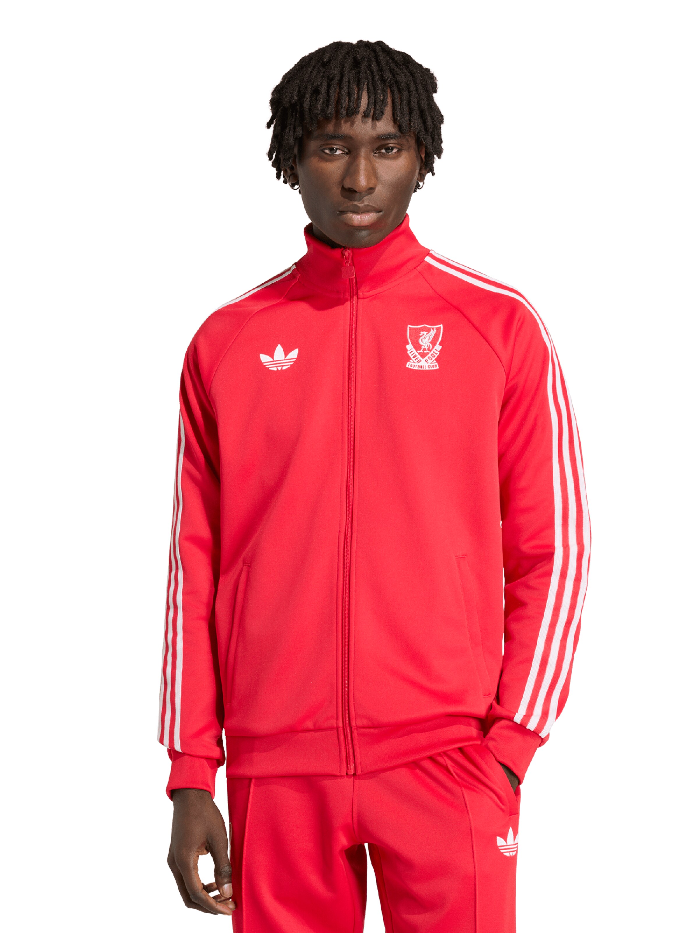 ADIDAS PERFORMANCE Urheilullinen collegetakki värissä punainen: etupuoli