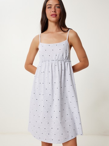 Chemise de nuit Happiness İstanbul en gris : devant