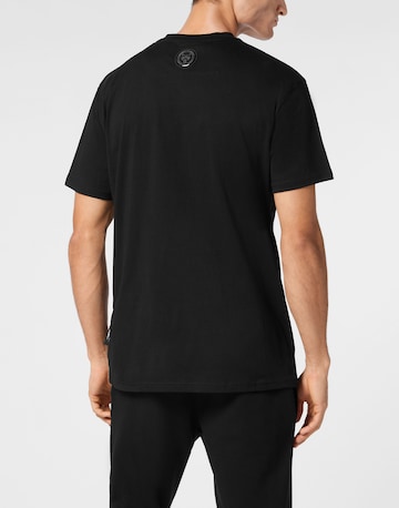 Plein Sport - Camiseta 'Silver Brush' en negro