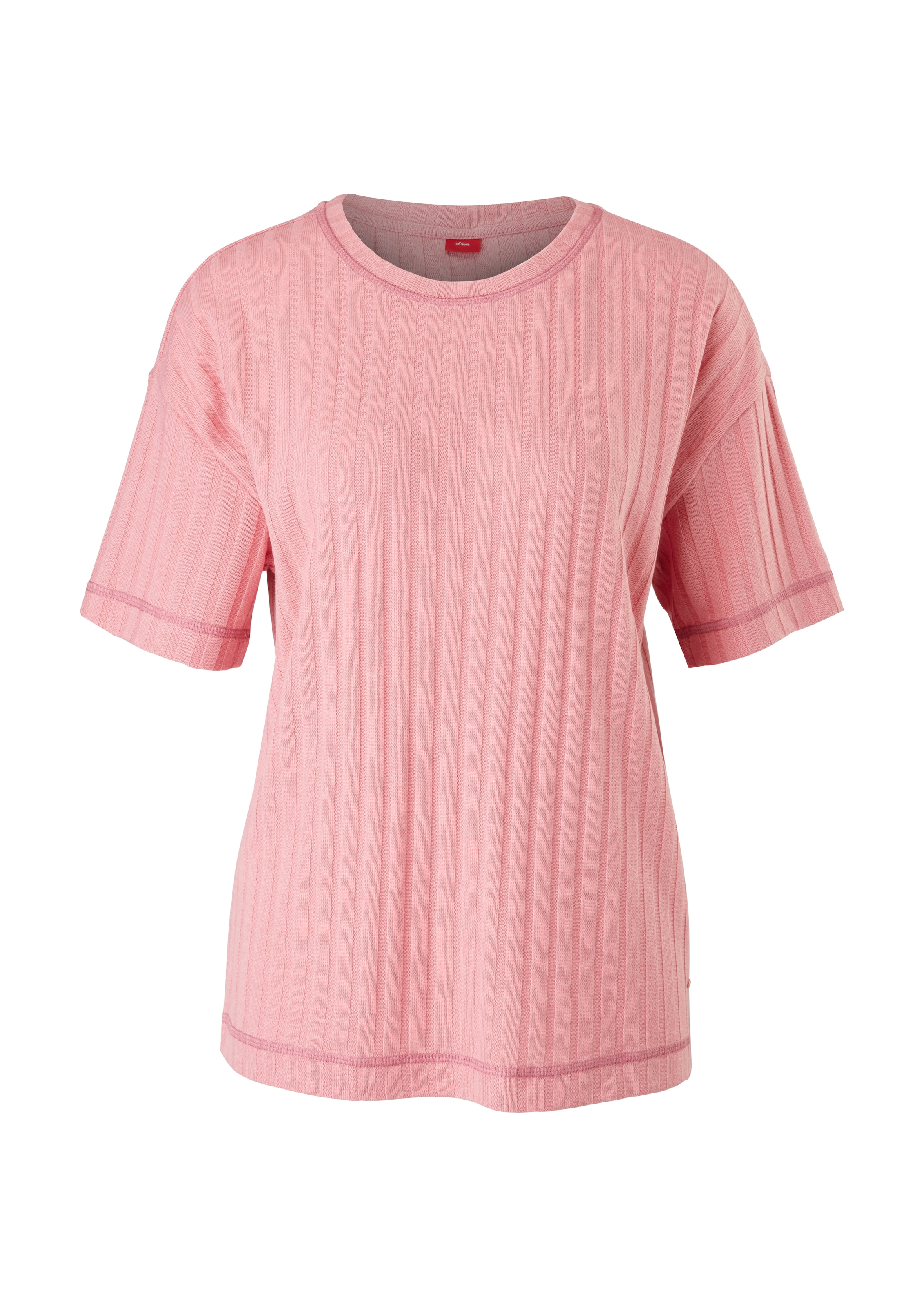 s.Oliver Футболка для сна в Ярко-розовый: спереди