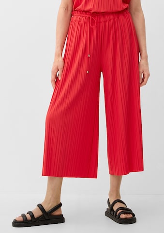 Wide Leg Pantalon s.Oliver BLACK LABEL en rouge : devant