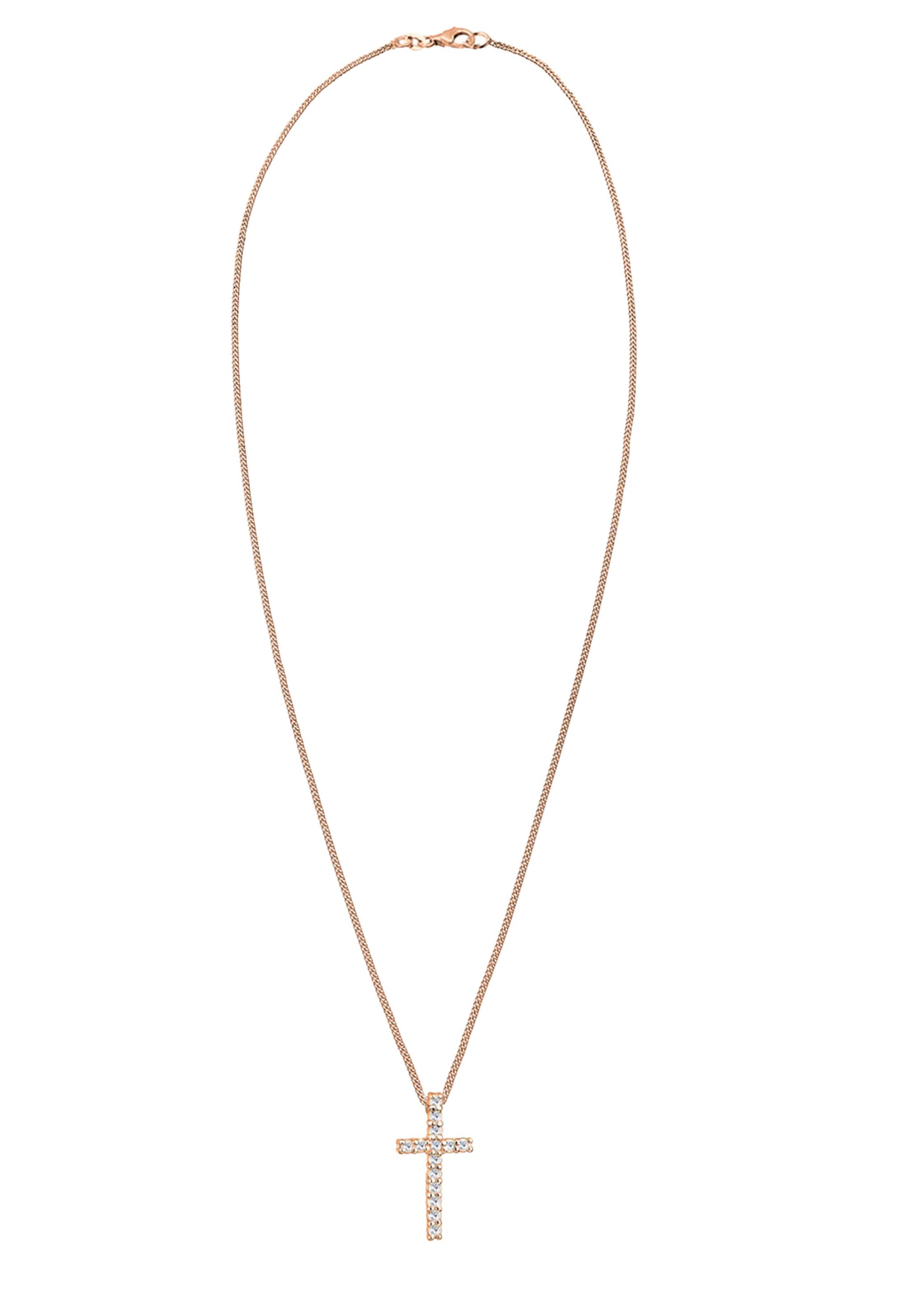 ELLI Ketting 'Kreuz' in Goud: voorkant