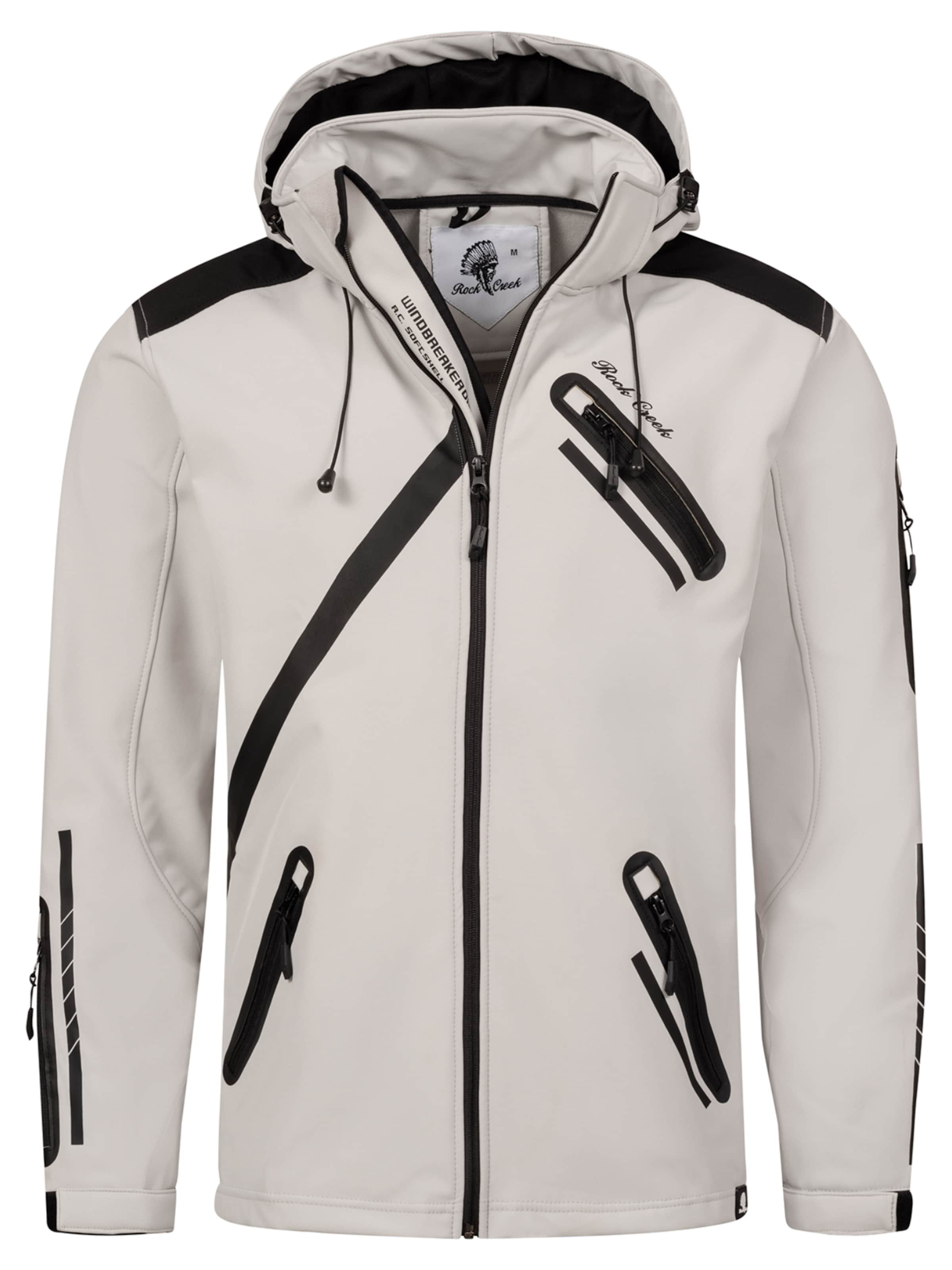 Rock Creek Outdoorjacke in Grau: Vorderseite
