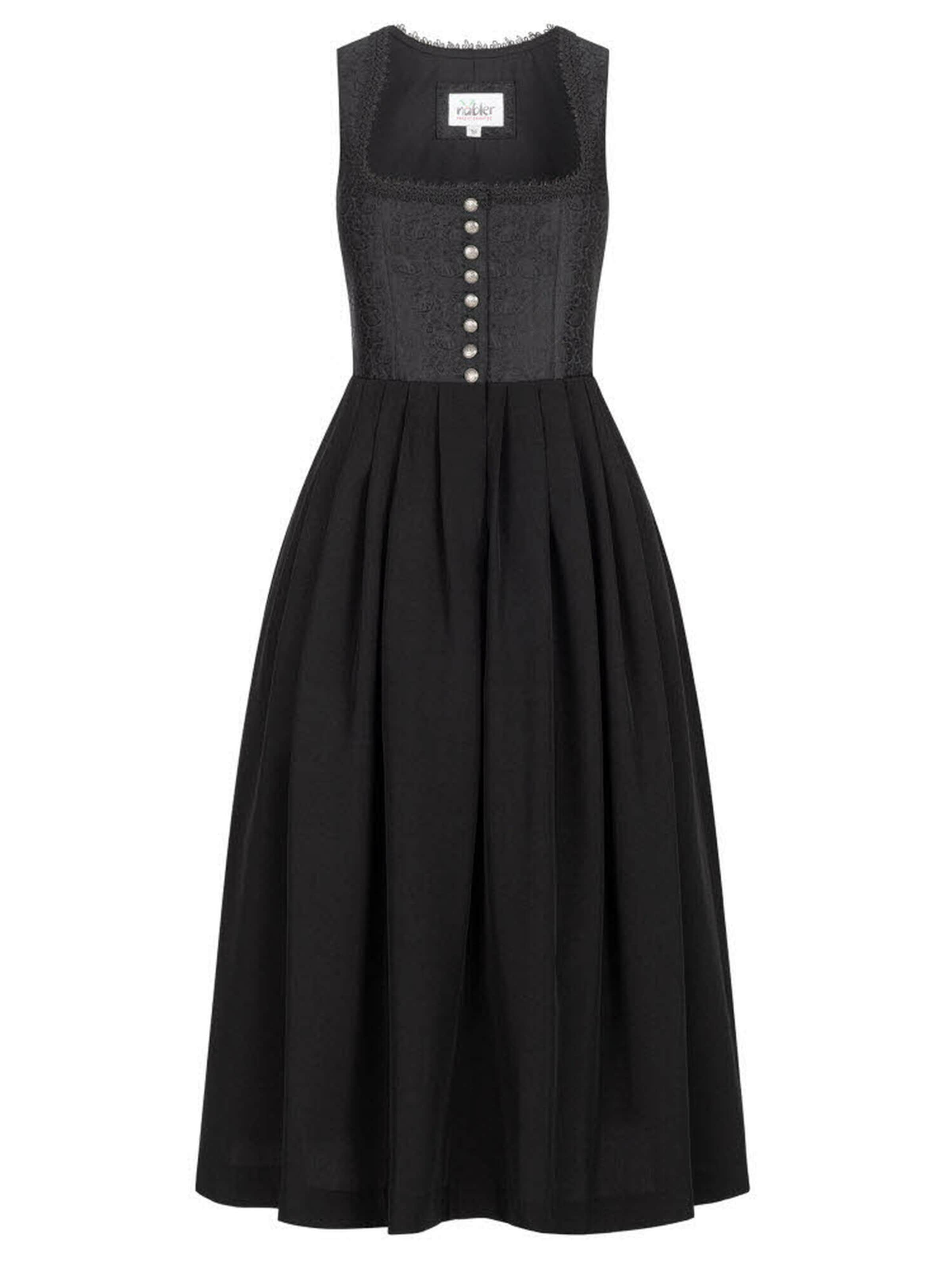 Trachtenhof Nübler Dirndl 'Dirndl lang Saskia' in Schwarz: Vorderseite