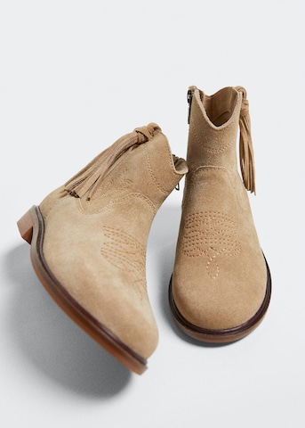 MANGO KIDS Boots 'Folk' in Beige