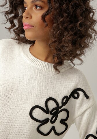 Aniston CASUAL Pullover in Weiß