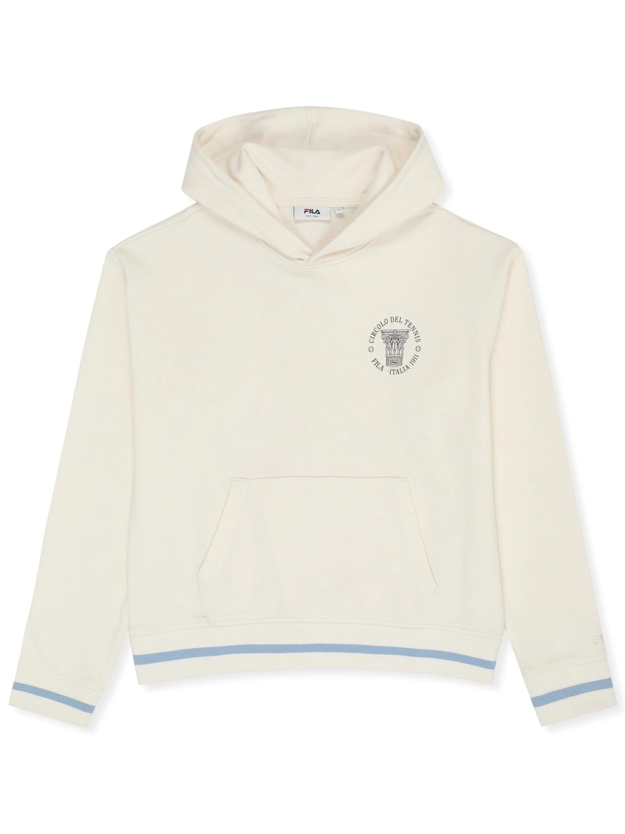 FILA Sweatshirt 'MARLIA relaxed graphic hoodie' in Wit