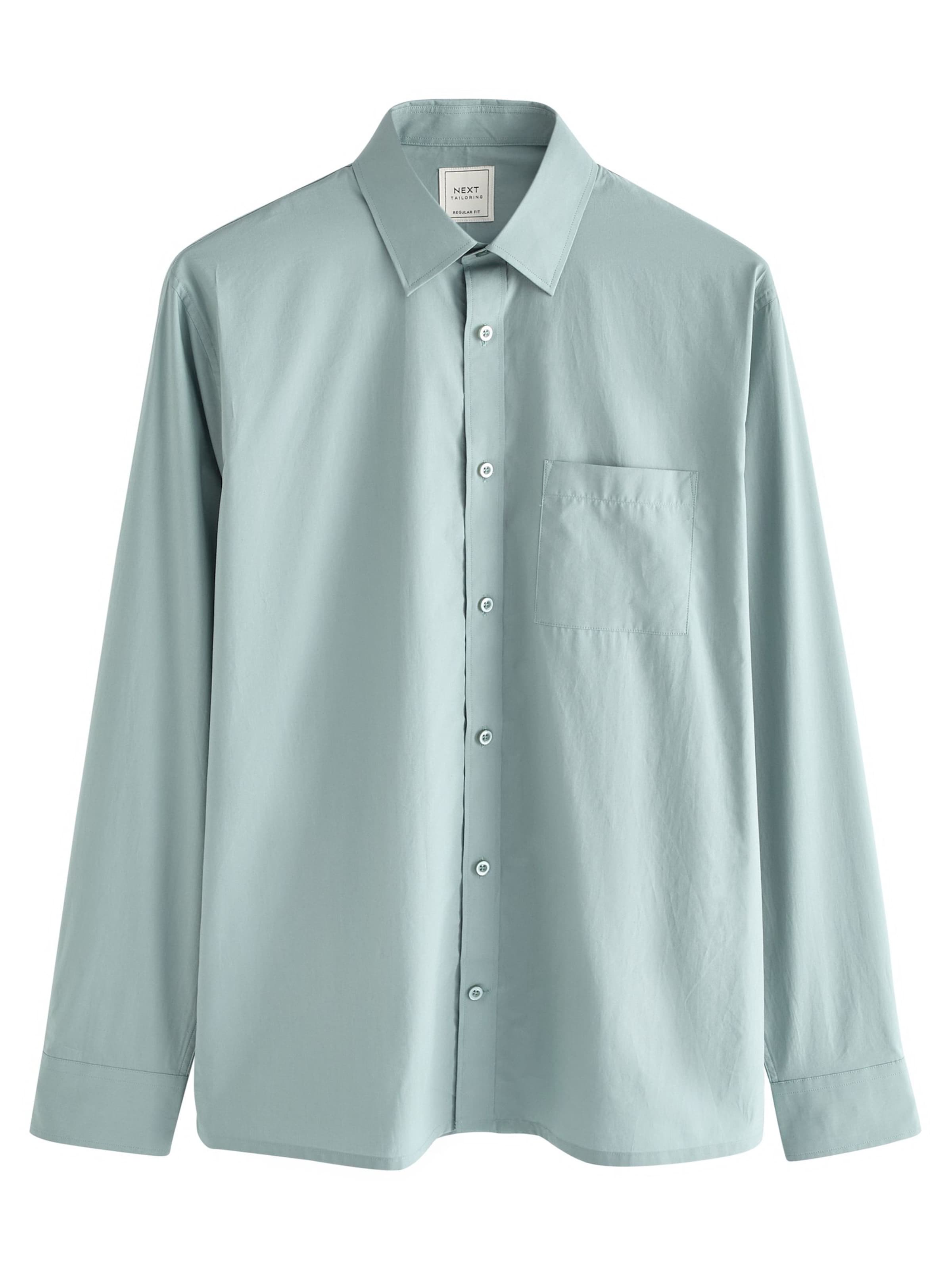 Next Regular Fit Hemd in Grün: Vorderseite