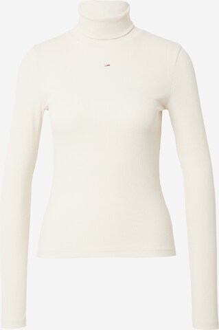 Tommy Jeans T-shirt 'ESSENTIAL' i beige: framsida