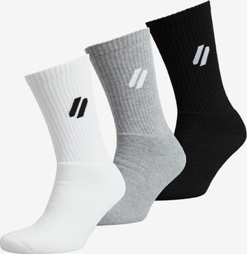 Chaussettes de sport Superdry en gris : devant