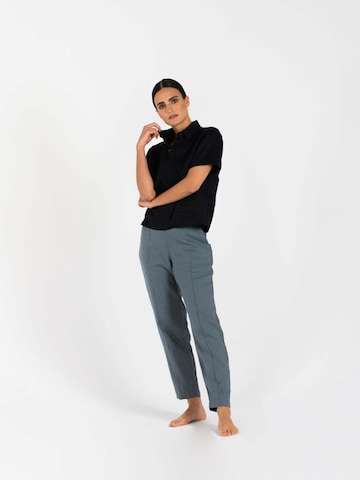 Regular Pantalon 'Linen Home Office Trousers Unisex' HACOY en gris