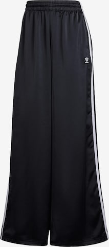 ADIDAS ORIGINALS Housut 'Adicolor Satin Wide Leg Track' värissä musta: etupuoli