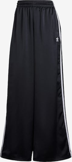 Kelnės 'Adicolor Satin Wide Leg Track' iš ADIDAS ORIGINALS, spalva – juoda / balta, Prekių apžvalga